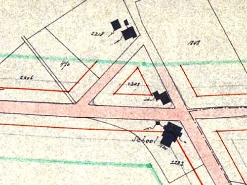 1939 kaart   gooise school  hogenkampweg hoek steenderenseweg